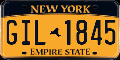 NY license plate GIL1845