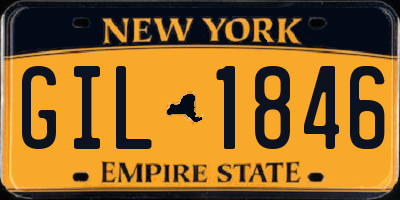 NY license plate GIL1846