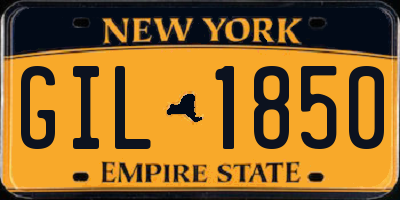 NY license plate GIL1850