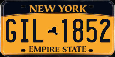 NY license plate GIL1852