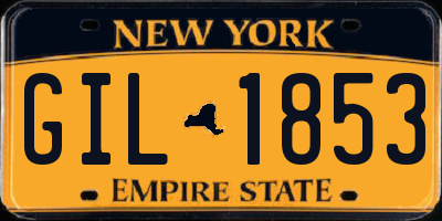 NY license plate GIL1853