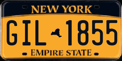 NY license plate GIL1855