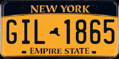 NY license plate GIL1865