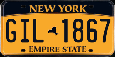 NY license plate GIL1867