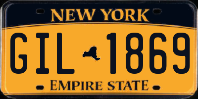 NY license plate GIL1869