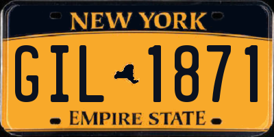 NY license plate GIL1871