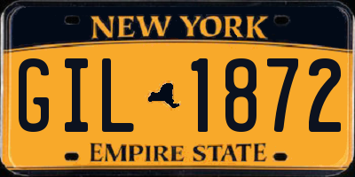 NY license plate GIL1872