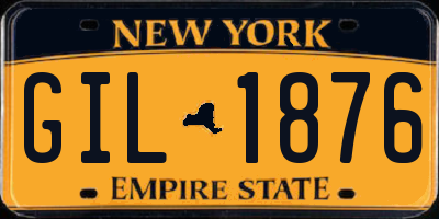 NY license plate GIL1876