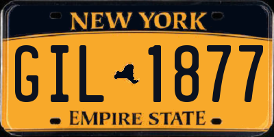 NY license plate GIL1877