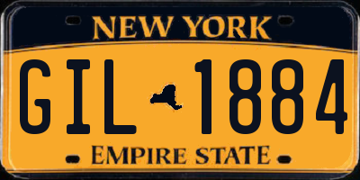 NY license plate GIL1884