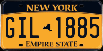 NY license plate GIL1885