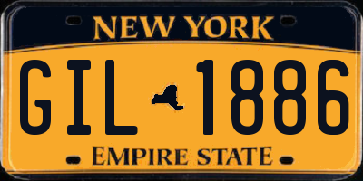 NY license plate GIL1886