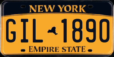 NY license plate GIL1890