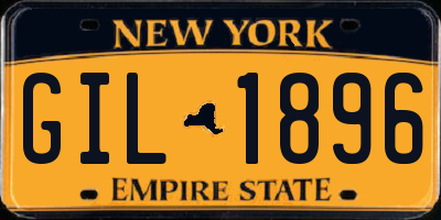 NY license plate GIL1896