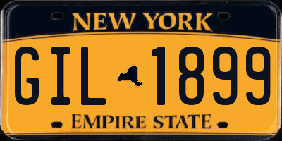 NY license plate GIL1899
