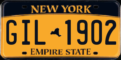 NY license plate GIL1902