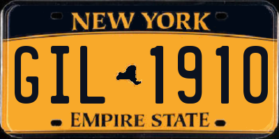 NY license plate GIL1910