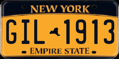 NY license plate GIL1913
