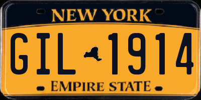 NY license plate GIL1914