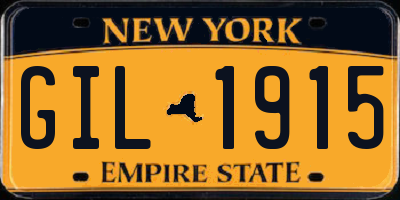 NY license plate GIL1915