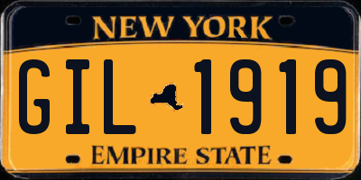 NY license plate GIL1919