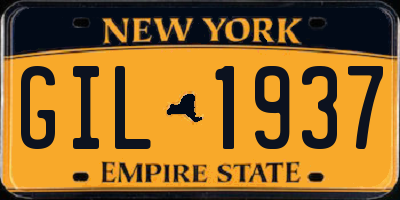 NY license plate GIL1937