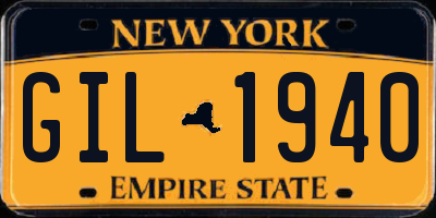 NY license plate GIL1940
