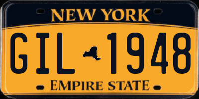 NY license plate GIL1948