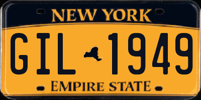NY license plate GIL1949