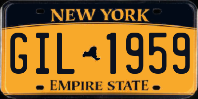 NY license plate GIL1959