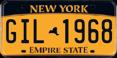 NY license plate GIL1968