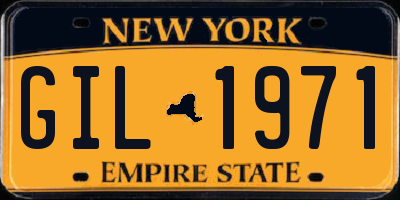 NY license plate GIL1971