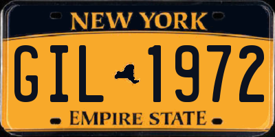 NY license plate GIL1972