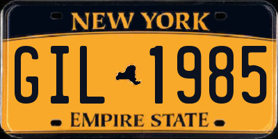 NY license plate GIL1985