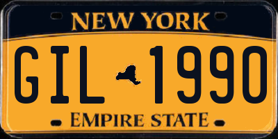 NY license plate GIL1990