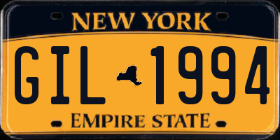NY license plate GIL1994