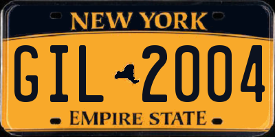 NY license plate GIL2004