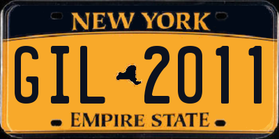 NY license plate GIL2011