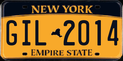 NY license plate GIL2014