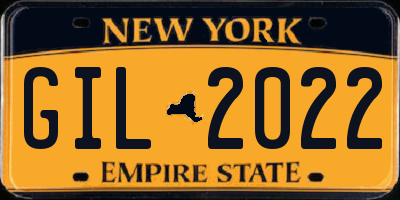 NY license plate GIL2022