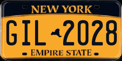 NY license plate GIL2028