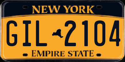 NY license plate GIL2104