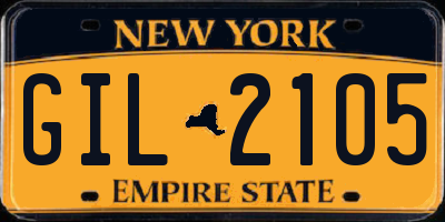 NY license plate GIL2105