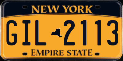 NY license plate GIL2113