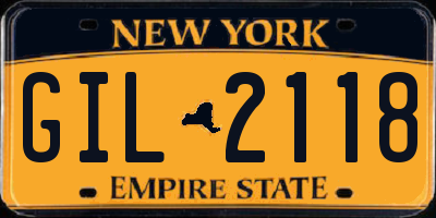 NY license plate GIL2118