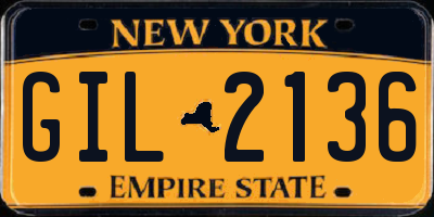 NY license plate GIL2136