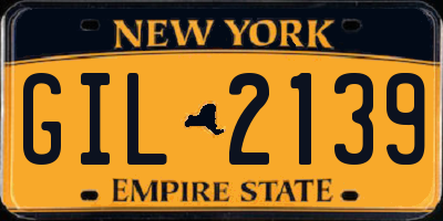 NY license plate GIL2139