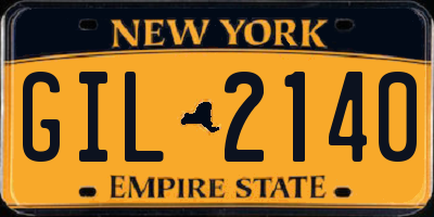NY license plate GIL2140
