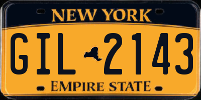 NY license plate GIL2143