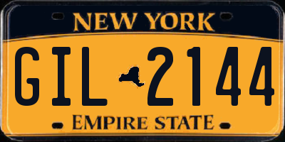 NY license plate GIL2144